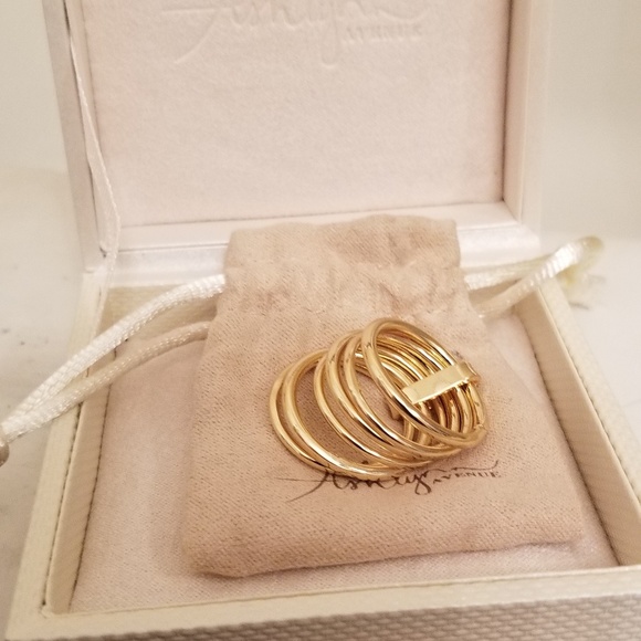 Gold plated stack ring by ASHLYNN Avenue - Picture 3 of 7